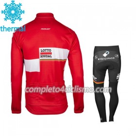 Completo Maglia Ciclismo + Calzamaglia 2017 Lotto Soudal Bambino N001 Winter Invernale